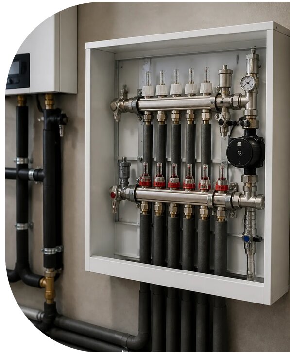 Монтаж коллекторной системы отопления в Североуральске от 15452 р. | АПаруса-Сву
